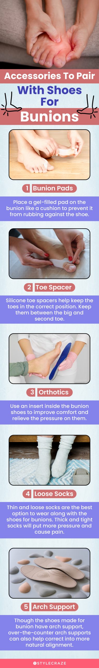 Accessories To Pair With The Shoes For Bunions (infographic)