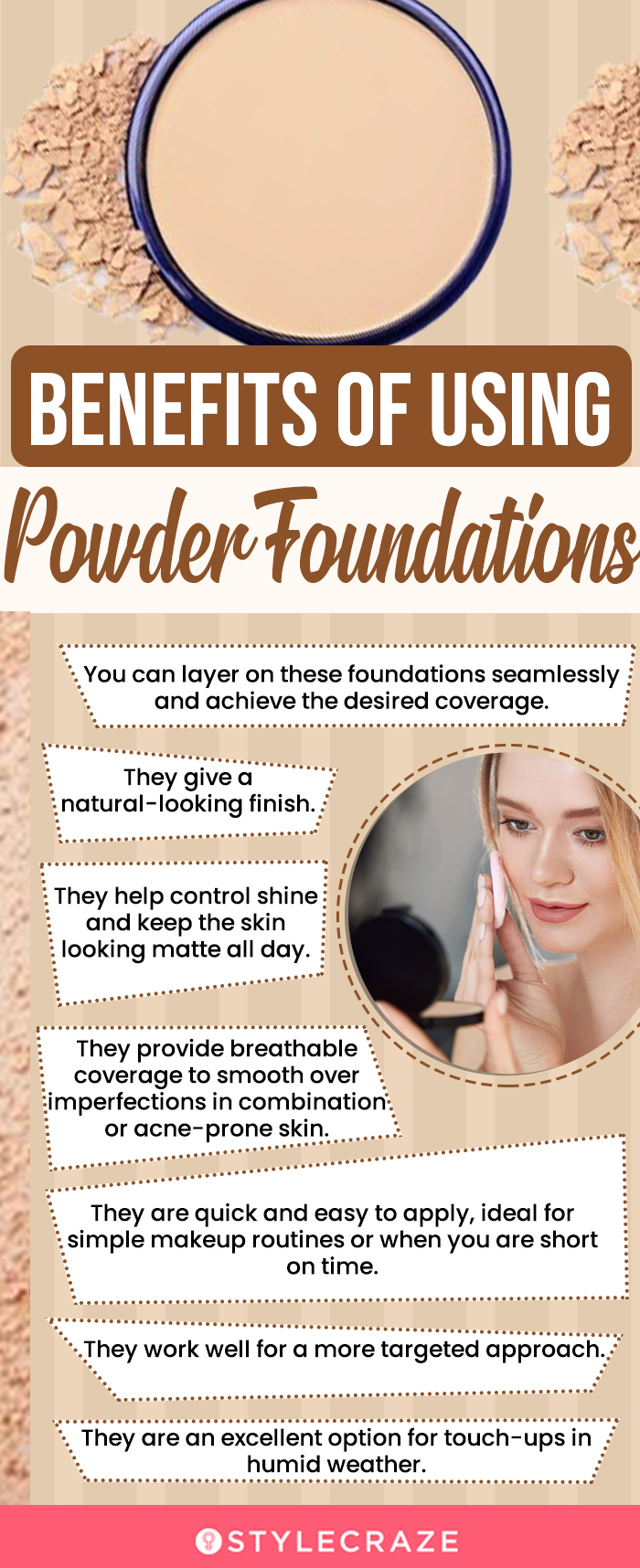 Benefits Of Using Powder Foundation (infographic)
