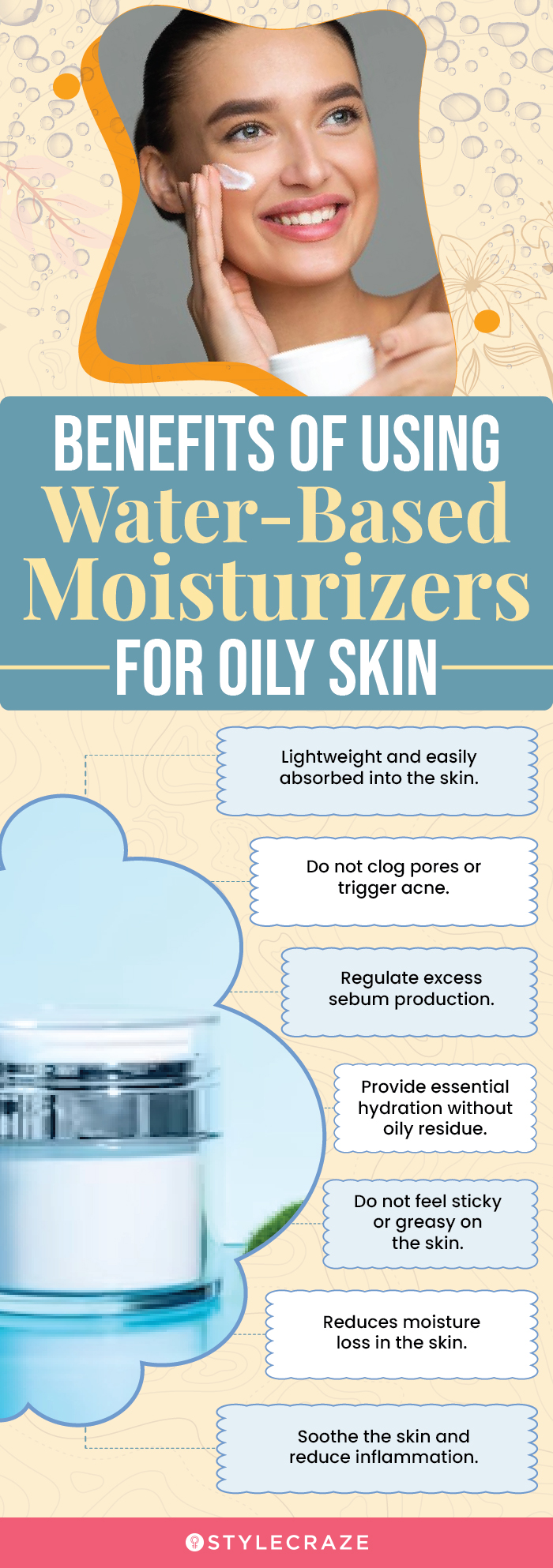 Benefits Of Using Water-Based Moisturizers For Oily Skin (infographic)