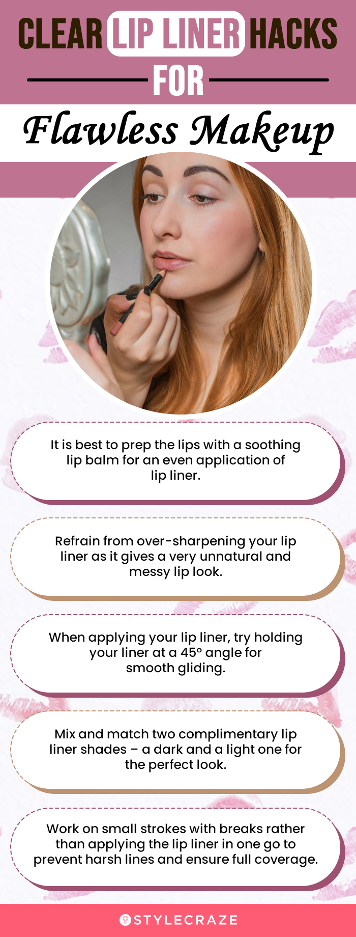 Clear Lip Liner Hacks For Flawless Makeup(infographic)