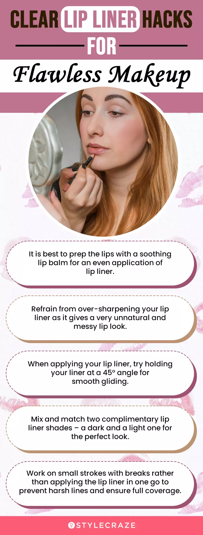 Clear Lip Liner Hacks For Flawless Makeup(infographic)