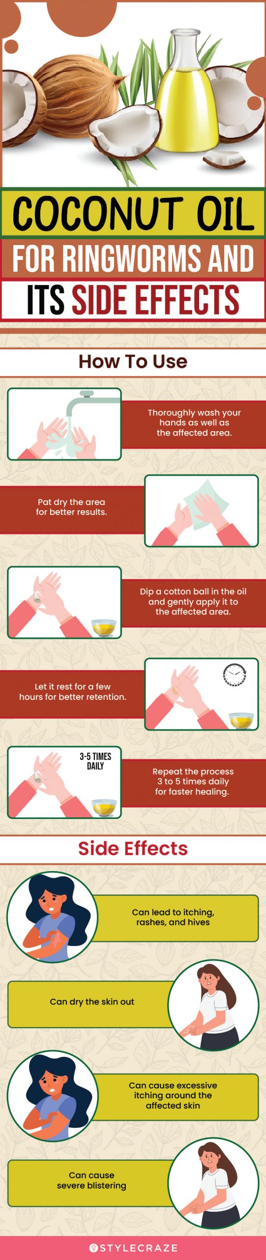 coconut oil for ringworms and its side effects (infographic)