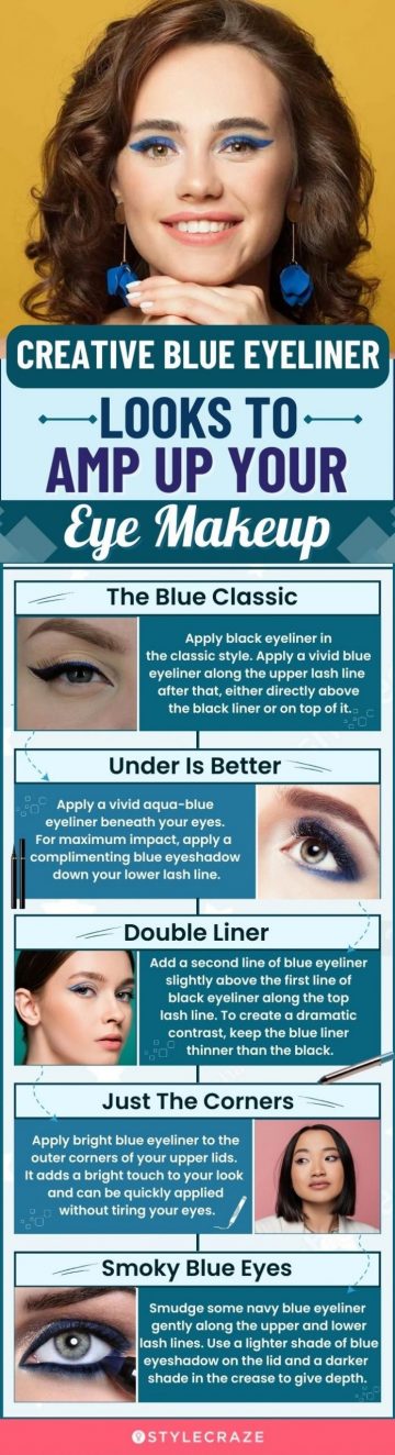 Creative Blue Eyeliner Looks To Amp Up Your Eye Makeup (infographic)