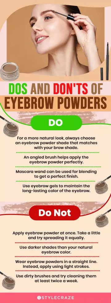 Dos And Don'ts Of Eyebrow Powders (infographic)