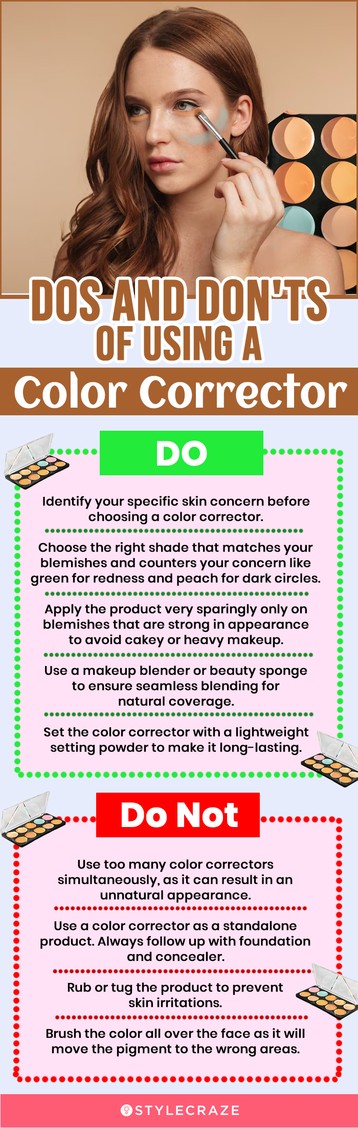 Dos And Don'ts Of Using A Color Corrector (infographic)