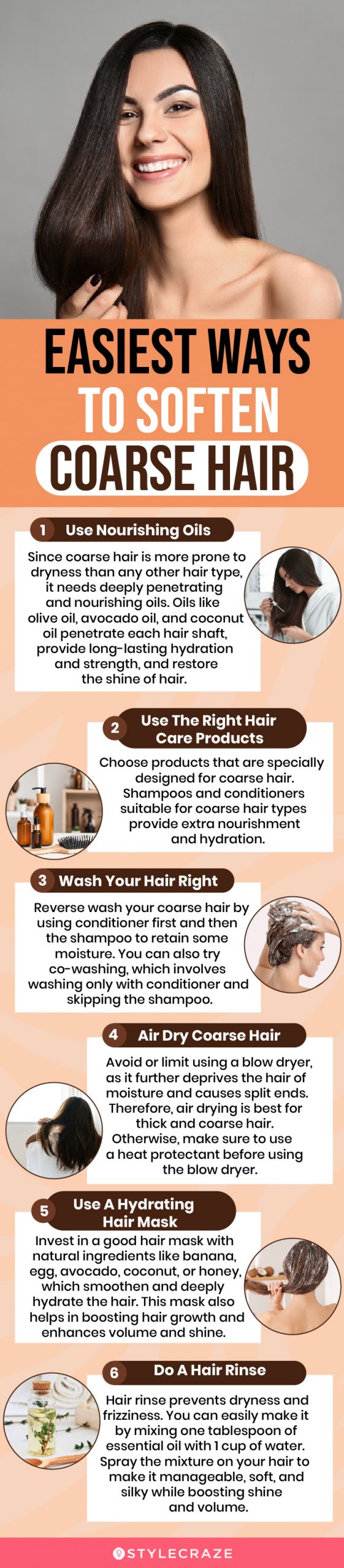 easiest ways to soften coarse hair (infographic)