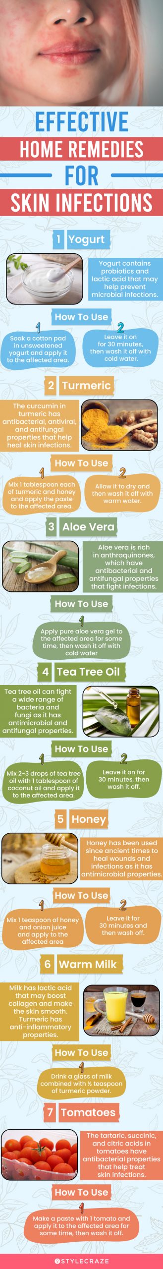 effective home remedies for skin infections (infographic)