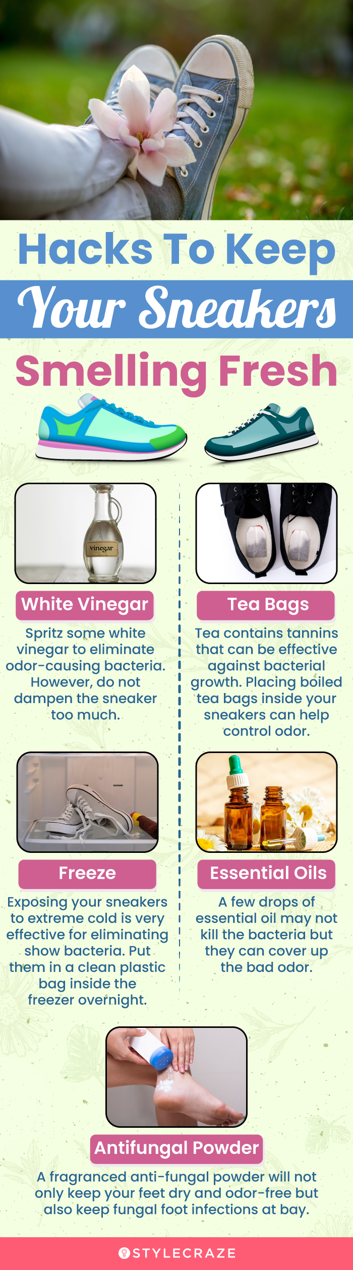Hacks To Keep Your Sneakers Smelling Fresh (infographic)