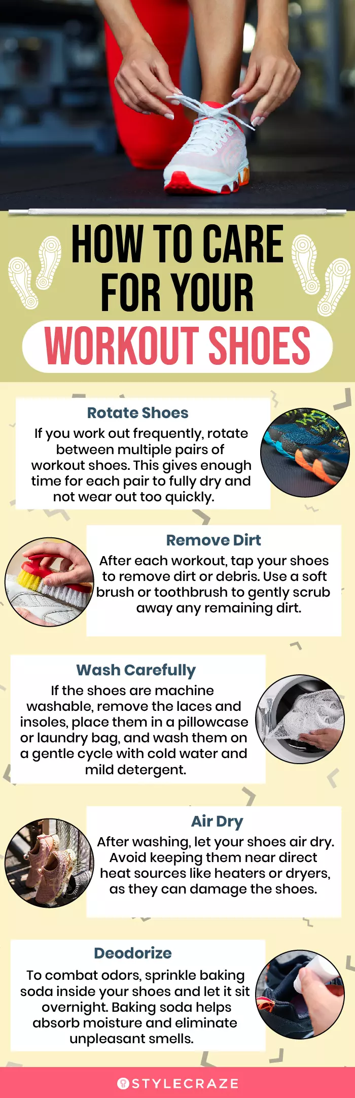 How To Care For Your Workout Shoes (infographic)