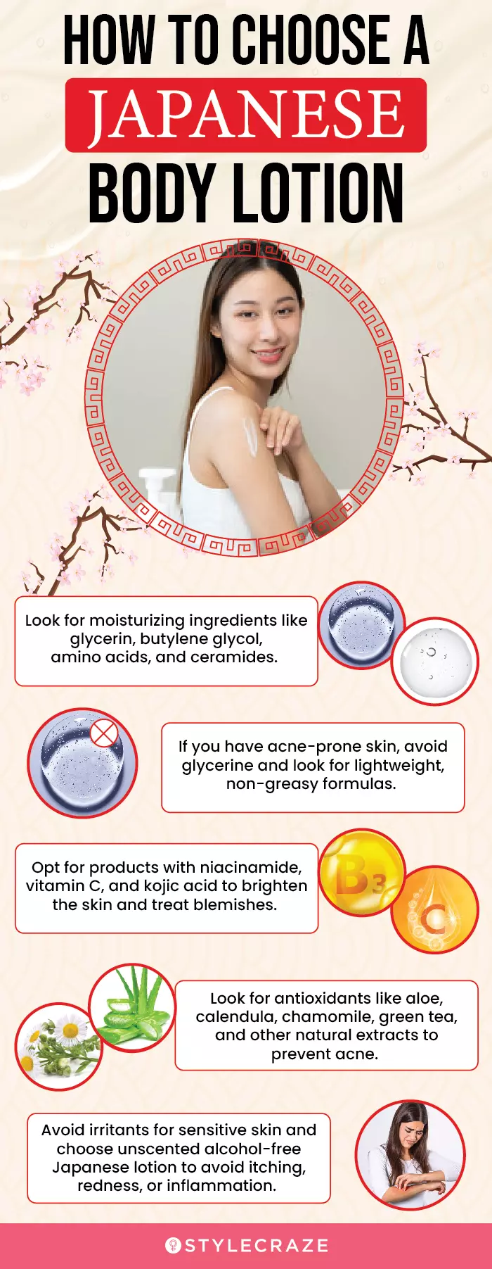 How To Choose A Japanese Body Lotion (infographic)