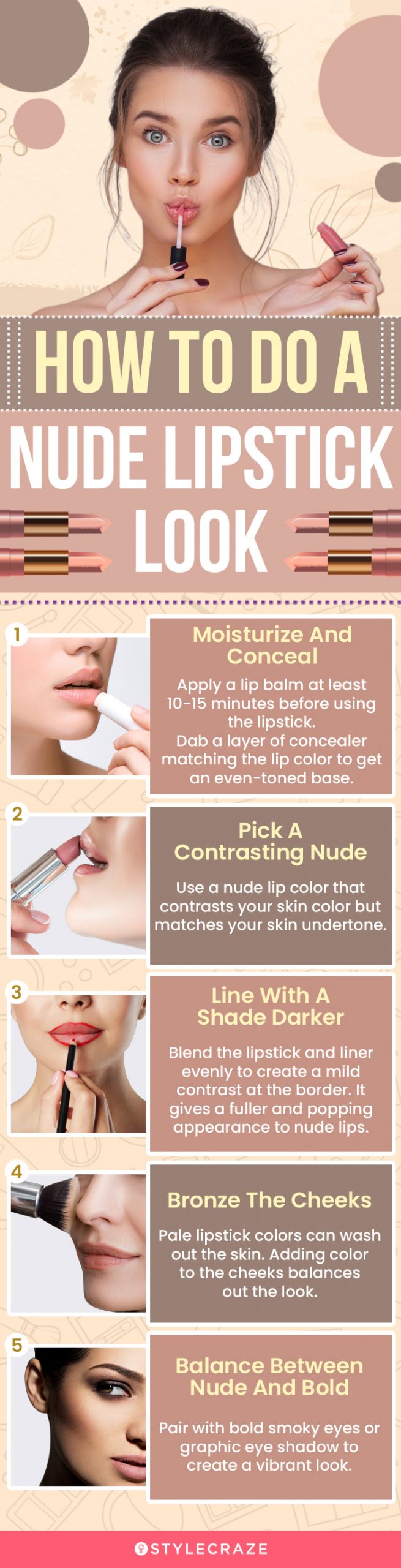 How To Do A Nude Lipstick Look (infographic)