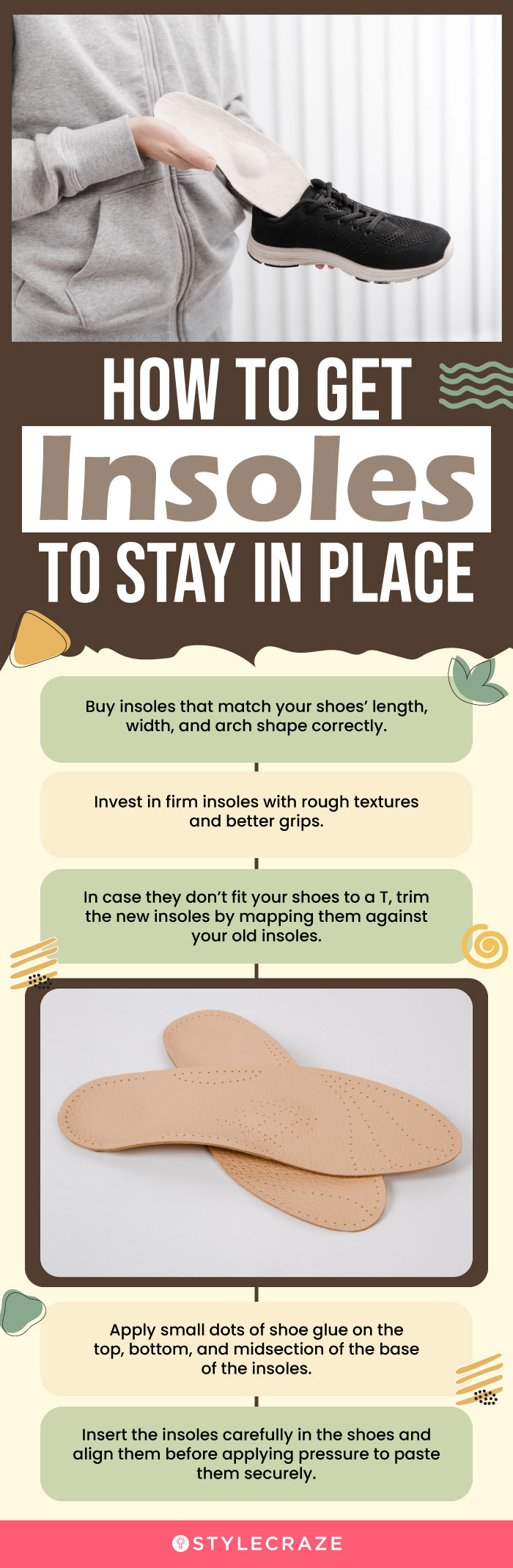 How To Get Insoles To Stay In Place (infographic)
