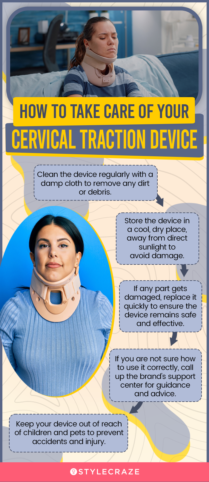 How To Take Care Of Your Cervical Traction Device (infographic)