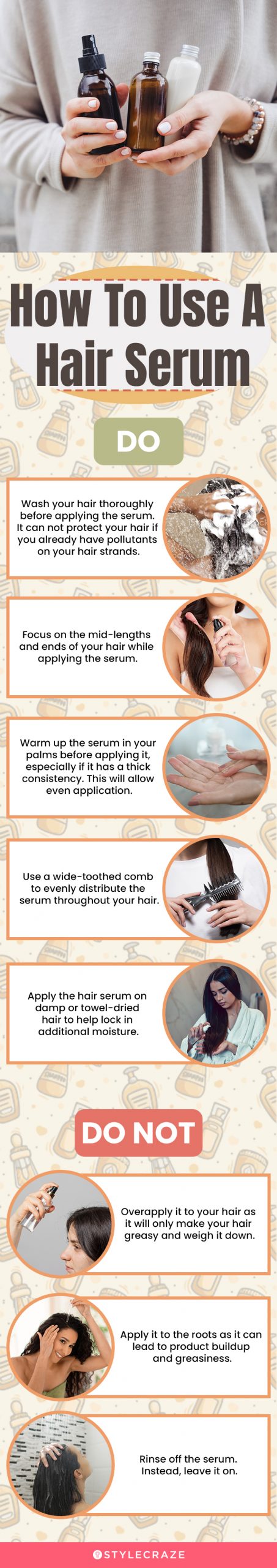 How To Use A Hair Serum (infographic)