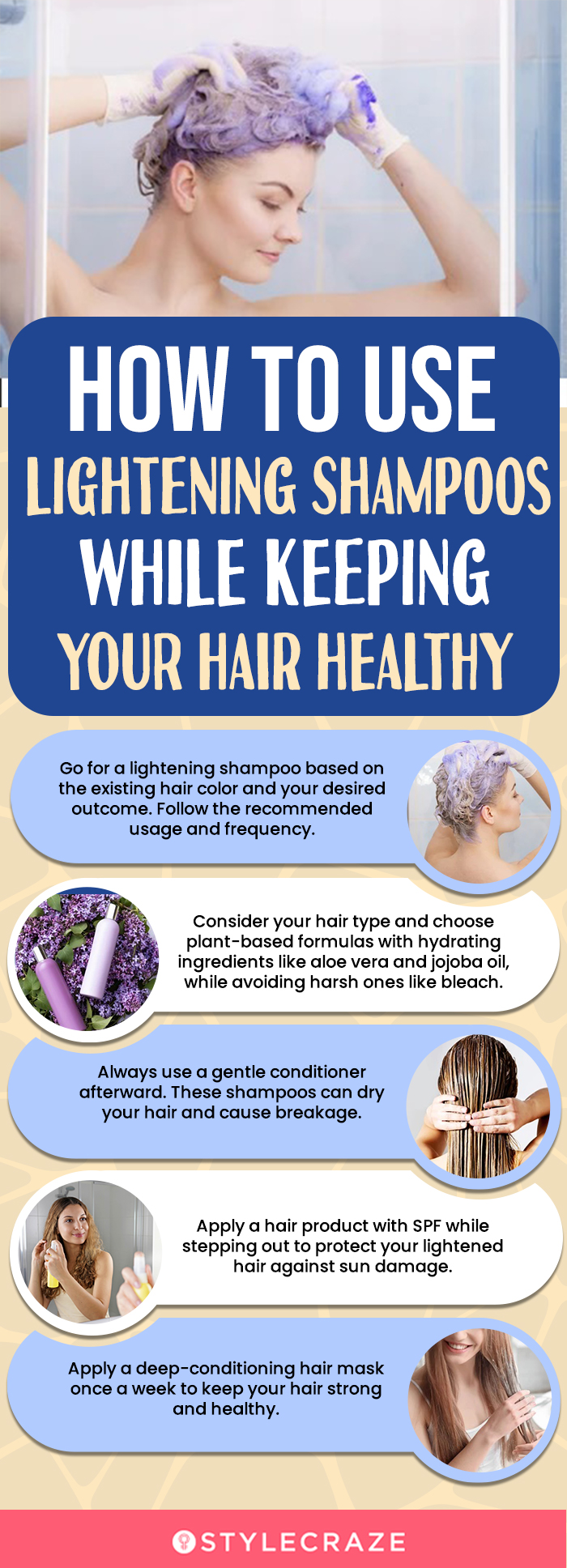How To Use Lightening Shampoos While Keeping Your Hair Healthy (infographic)