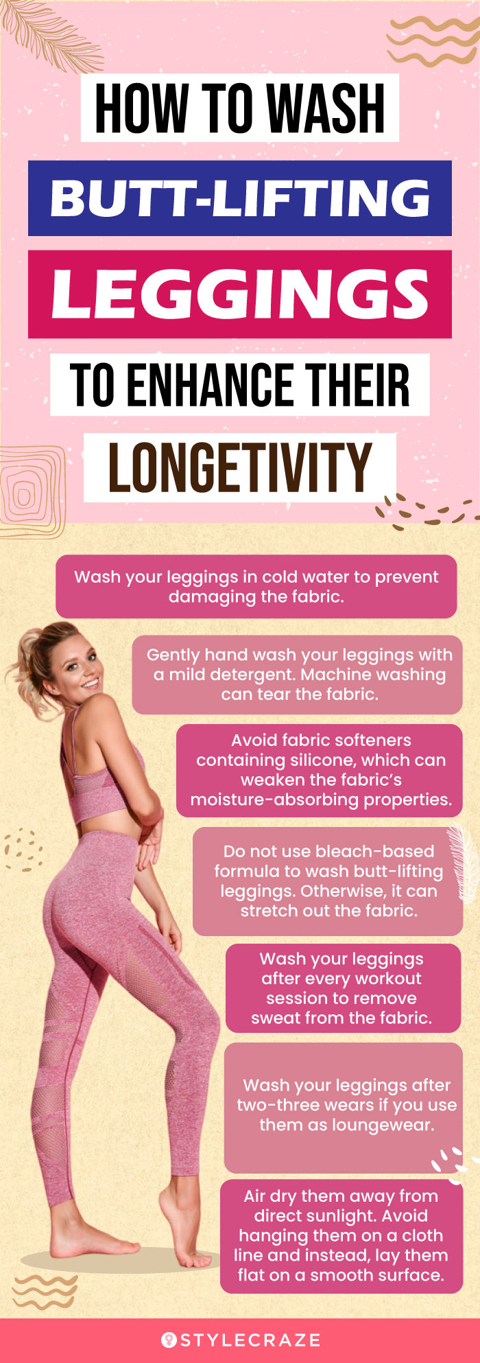 How To Wash Butt-Lifting Leggings To Enhance Their Longevity (infographic)