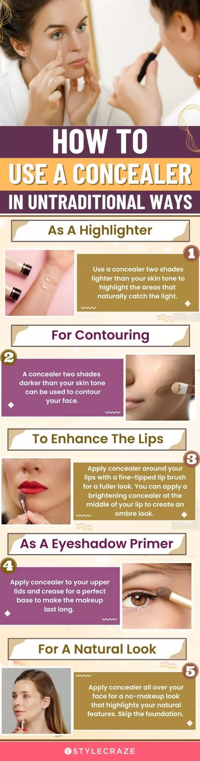 How To Use A Concealer In Untraditional Ways (infographic)