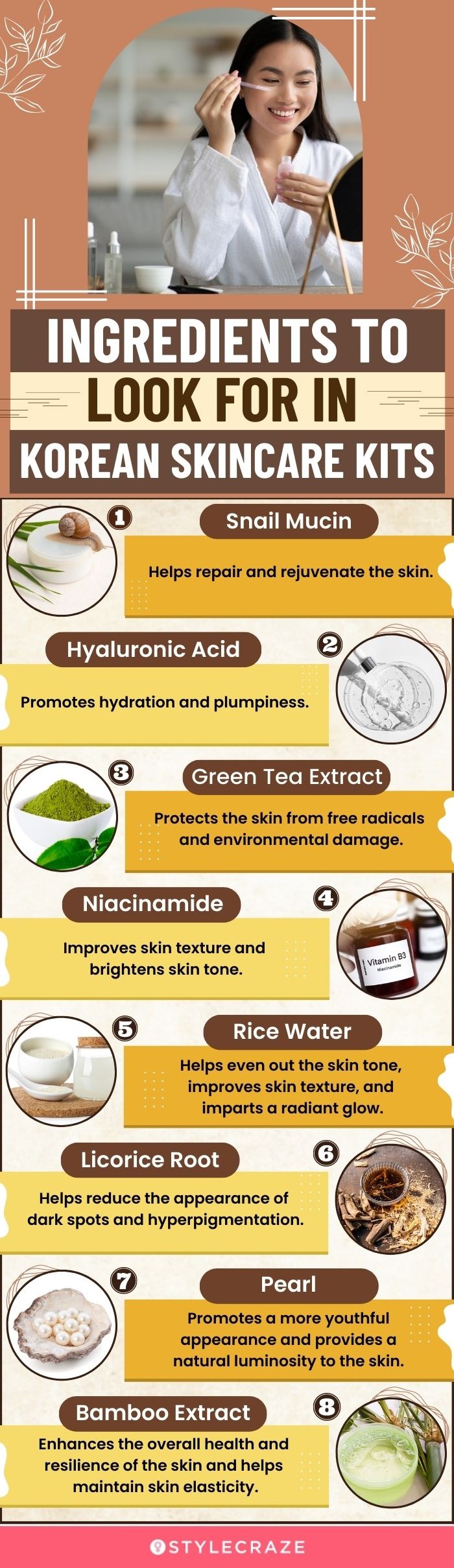 Ingredients To Look For In Korean Skin Care Kits (infographic)