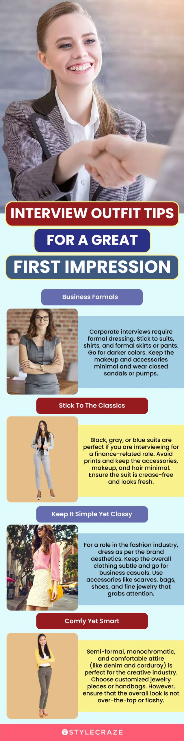 interview outfit tips for a great first impression (infographic)