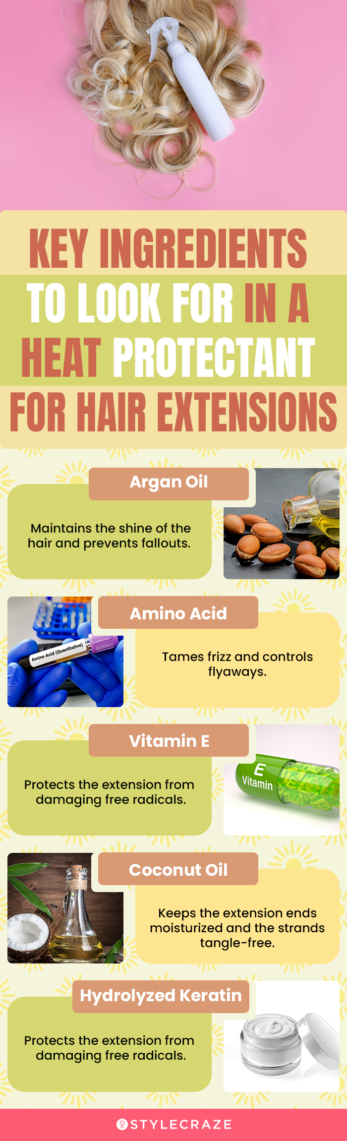 Key Ingredients To Look For In A Heat Protectant For Hair Extensions (infographic)