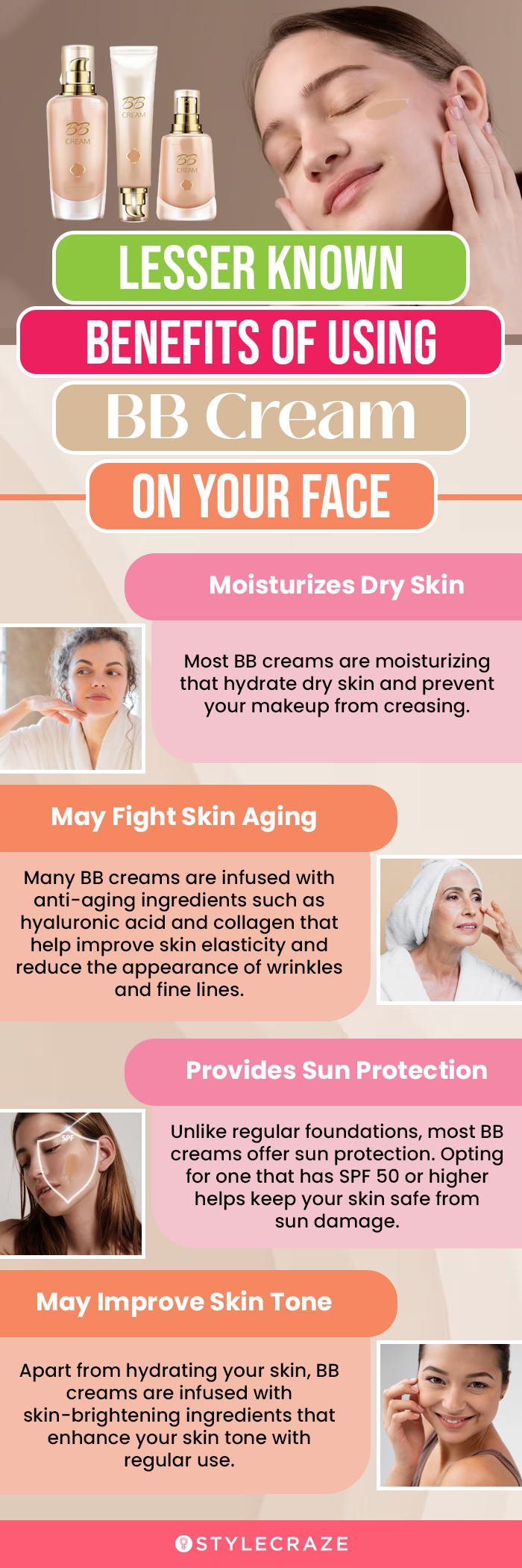 Benefits Of Using BB Cream On Your Face (infographic)