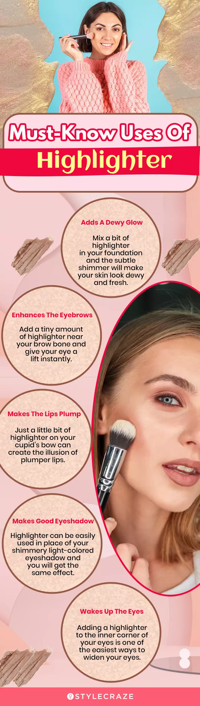 Hidden Uses Of Your Highlighter (infographic)