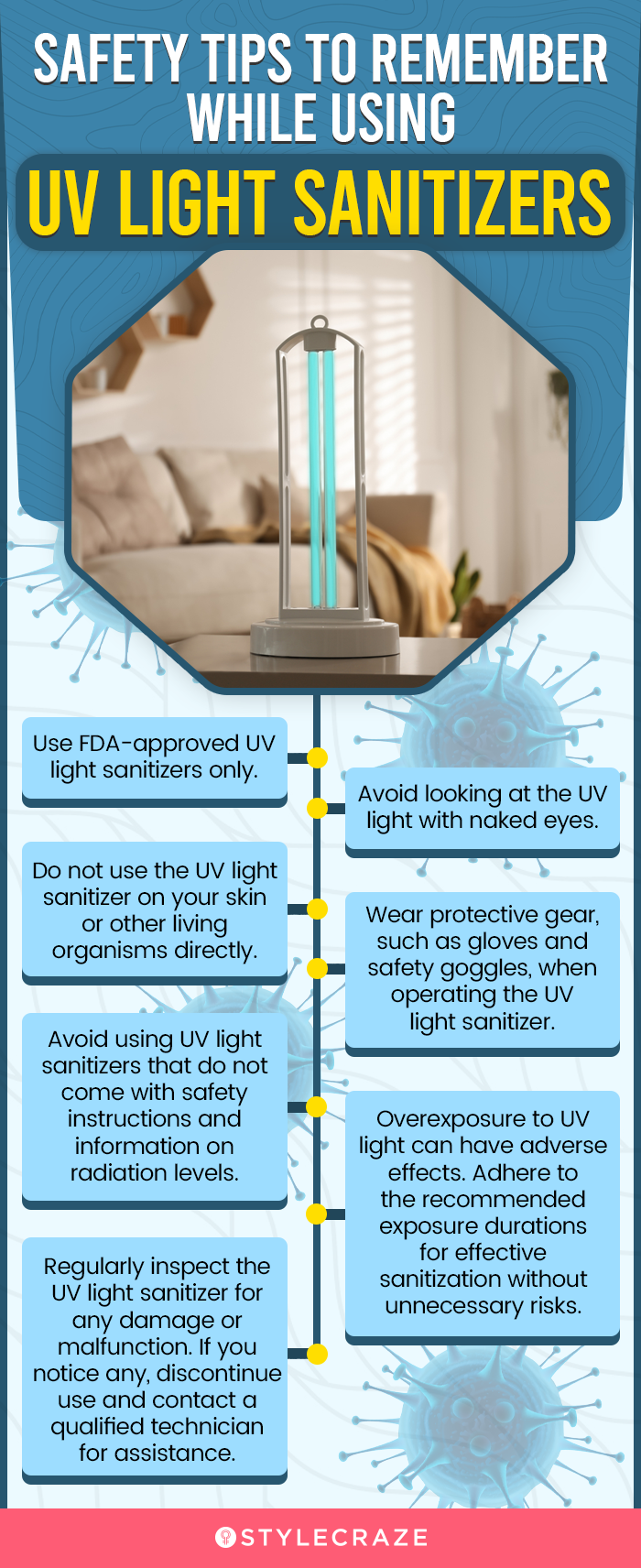 Safety Tips To Remember While Using UV Light Sanitizers (infographic)