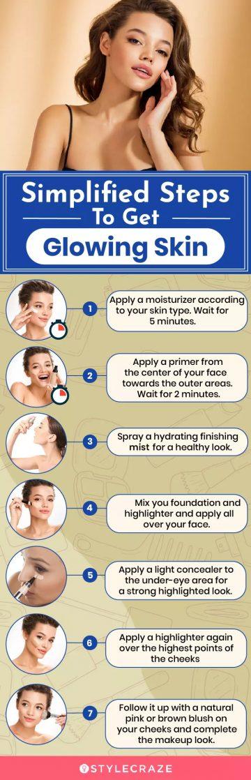 5 Steps Tutorial To Get Glowing Skin Makeup