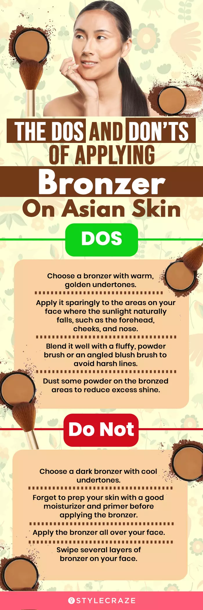 The Dos And Don’ts Of Applying Bronzer On Asian Skin (infographic)