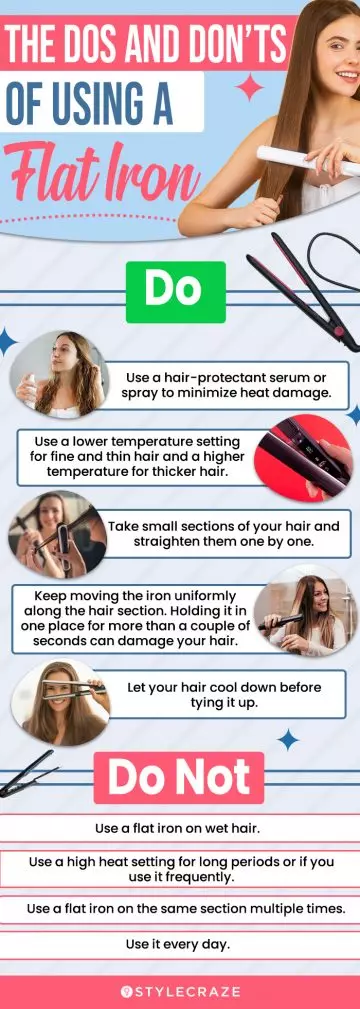 Dos And Don'ts Of Using A Flat Iron (infographic)