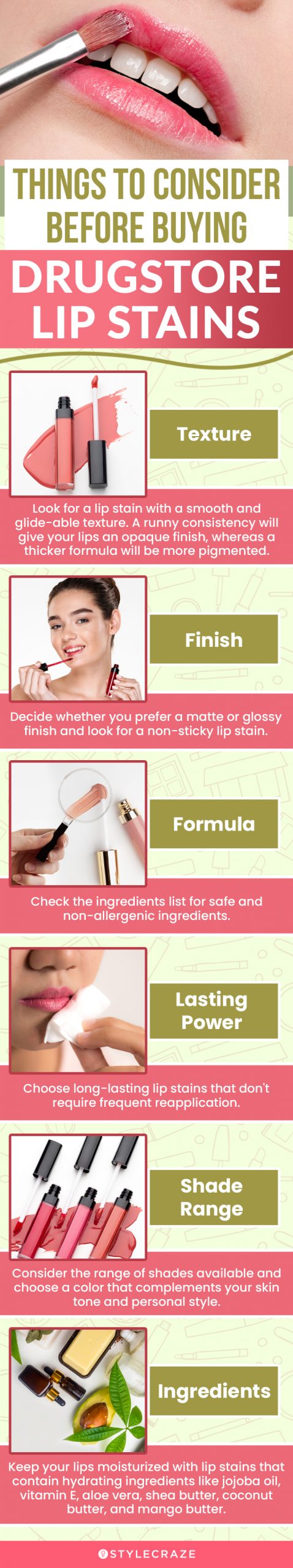 Things To Consider Before Buying Drugstore Lip Stains (infographic)