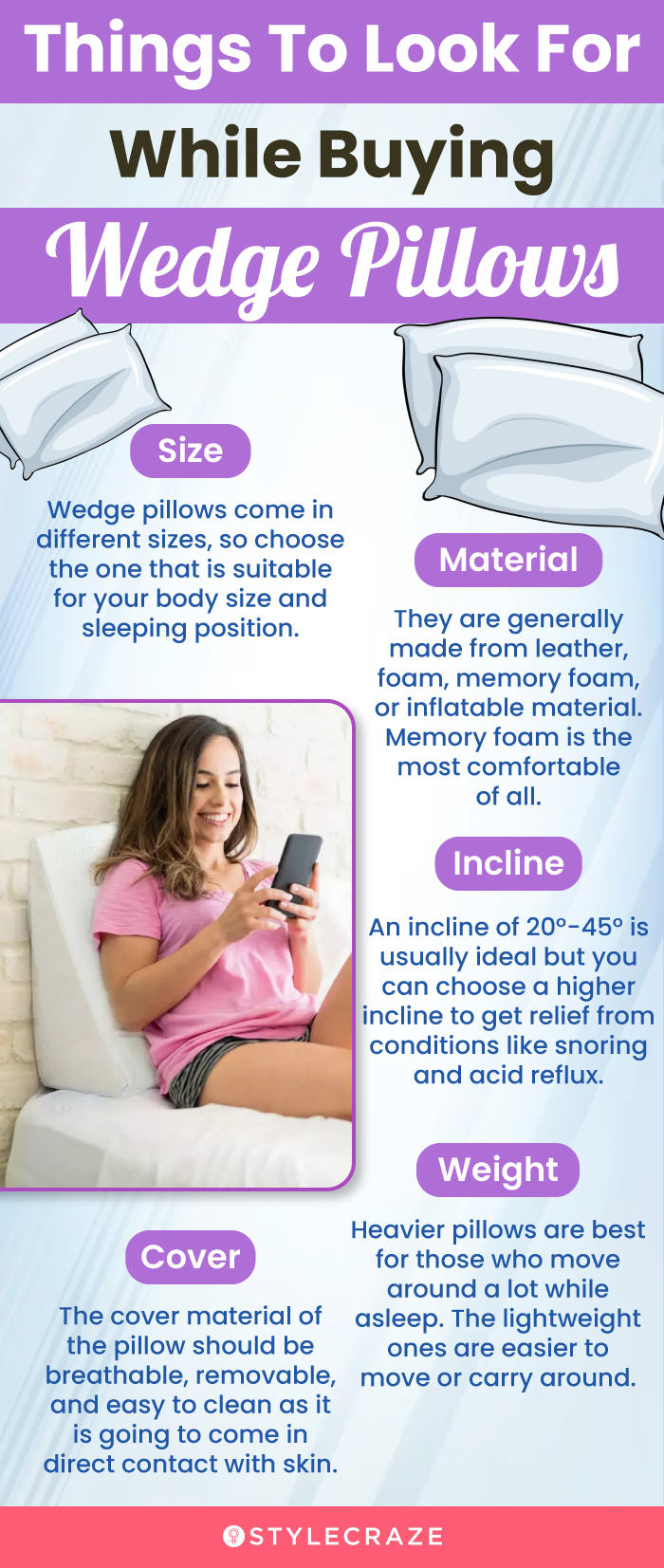 Things To Looks For While Buying Wedge Pillows (infographic)