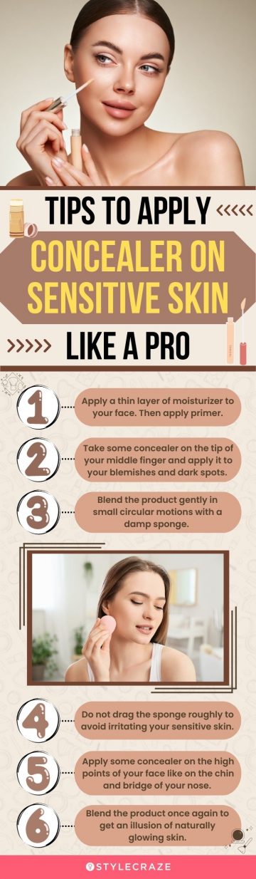 Tips To Apply Concealer On Sensitive Skin Like A Pro (infographic)