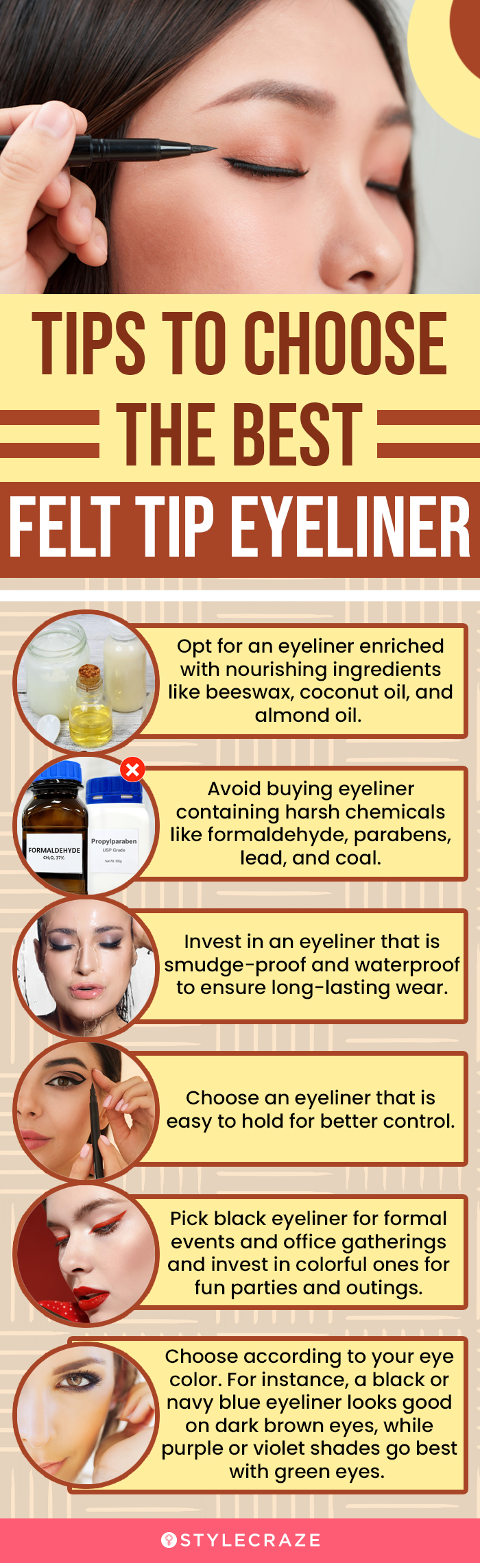 Tips To Choose The Best Felt Tip Eyeliner (infographic)