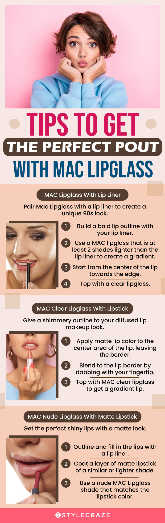 Tips To Get The Perfect Pout With MAC Lipglass (infographic)