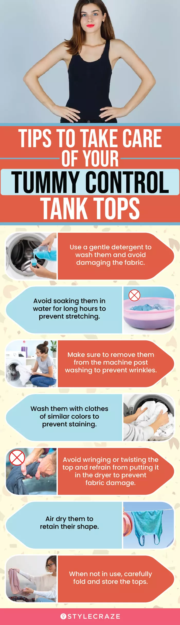 Tips To Take Care Of Your Tummy Control Tank Tops (infographic)
