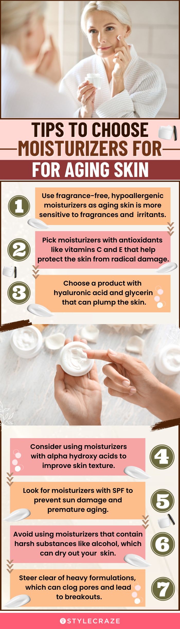 Tips To Choose Moisturizers For Aging Skin (infographic)