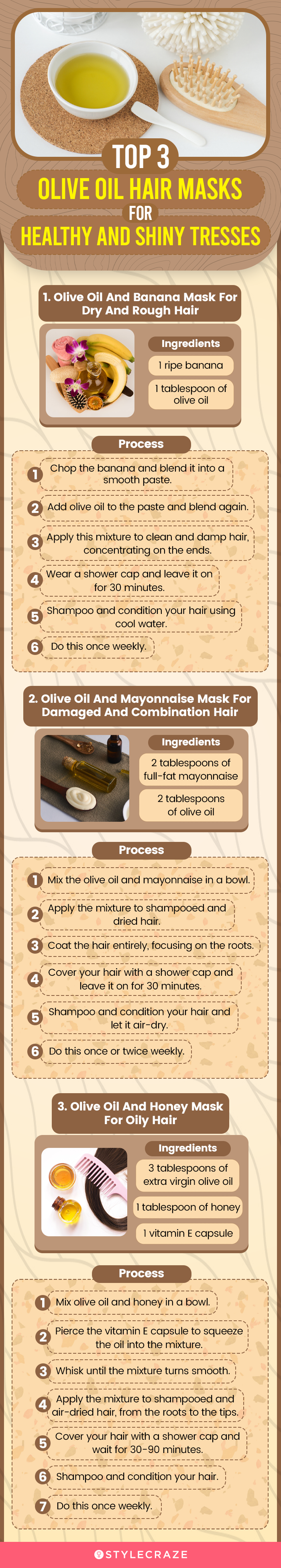 top 3 olive oil hair masks for healthy and shiny tresses (infographic)