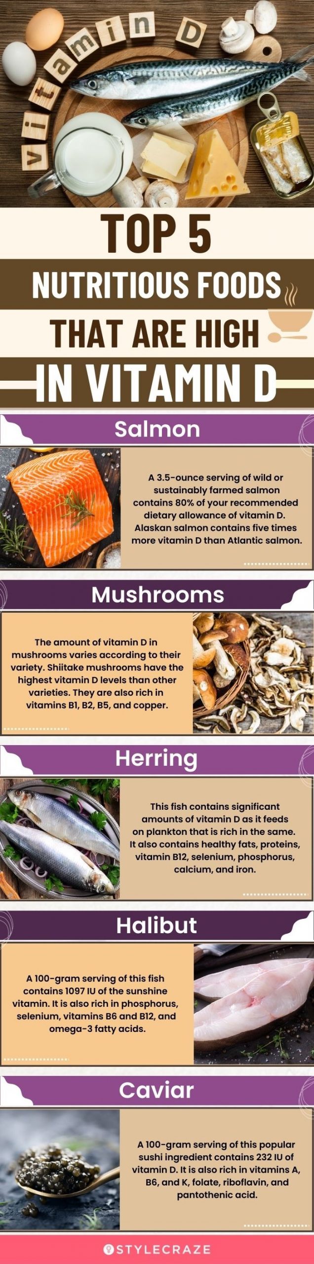 top 5 nutritious foods that are high in vitamin d (infographic)
