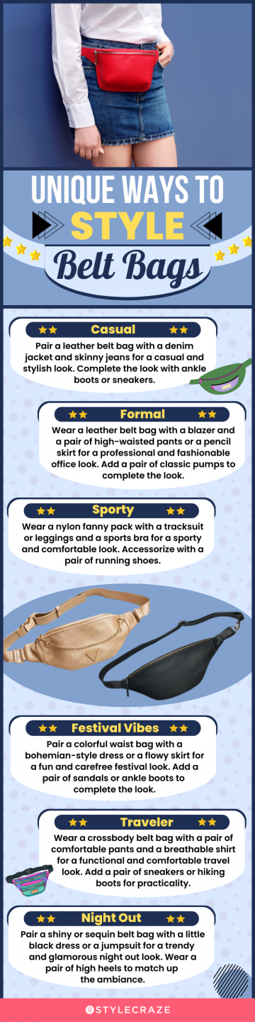 Unique Ways To Style Belt Bags (infographic)