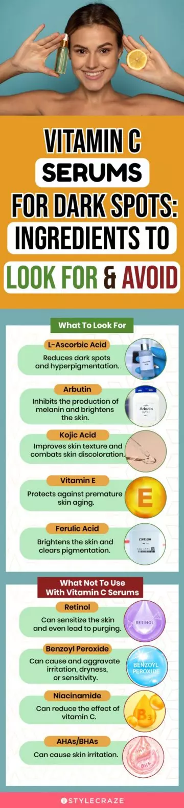 Vitamin C Serums For Dark Spots (infographic)