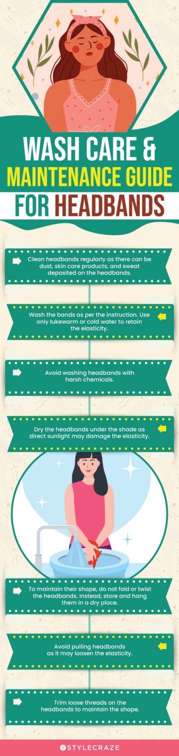 Wash Care & Maintenance Guide For Headbands (infographic)