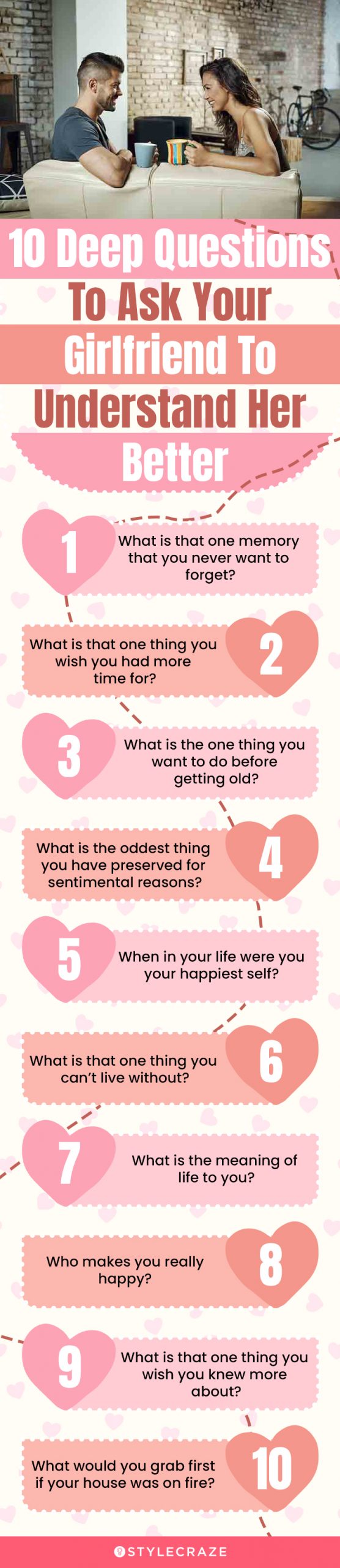 10 deep questions to ask your girlfriend to understand her better (infographic)