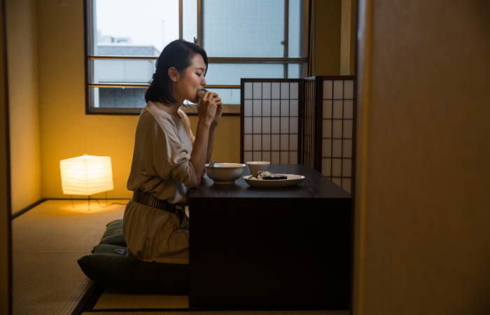 Sitting On The Floor While Dining