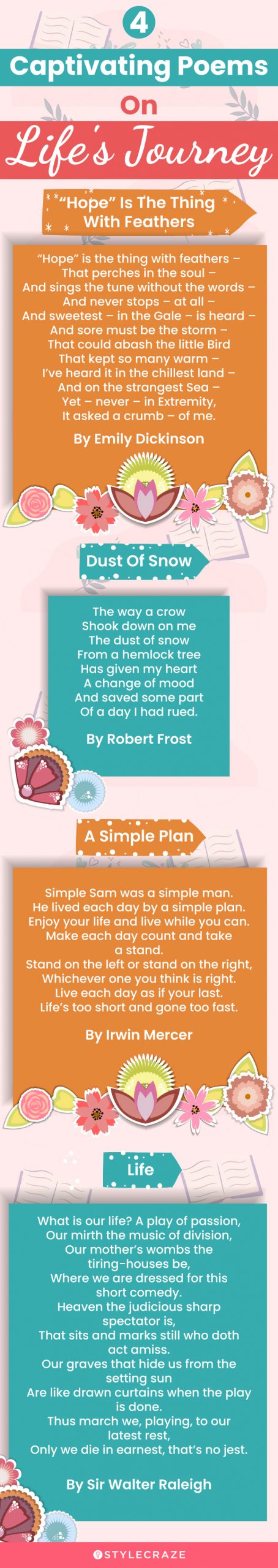 4 captivating poems on life's journey (infographic)