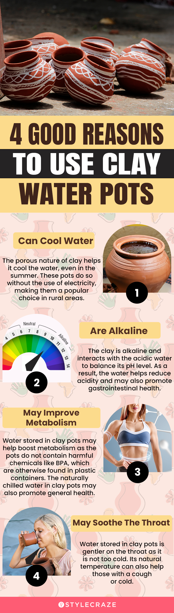 4 good reasons to use clay water pots (infographic)