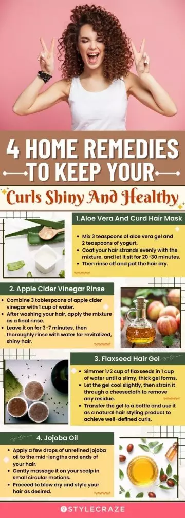 4 home remedies to keep your curls shiny and healthy (infographic)