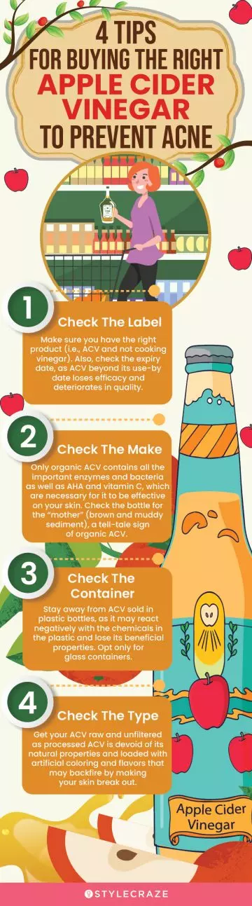 4 tips for buying the right apple cider vinegar to prevent acne (infographic)