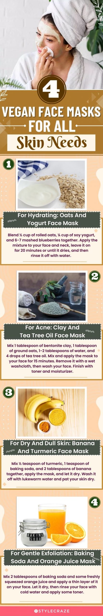 4 vegan face masks for all skin needs (infographic)