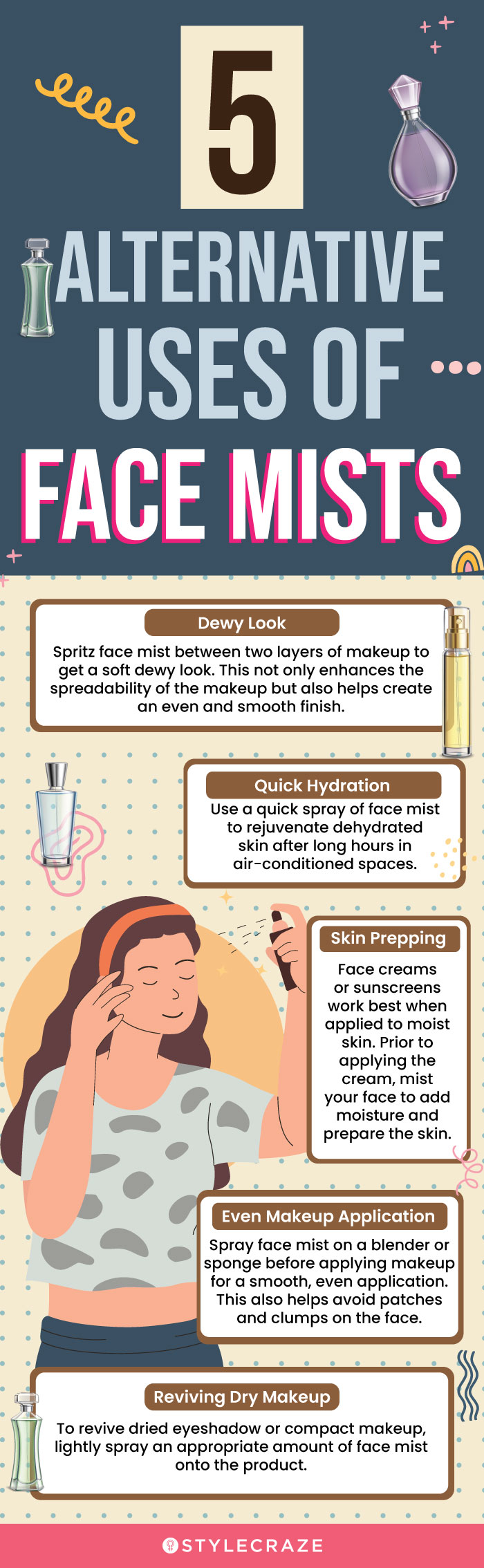 5 Alternative Uses Of Face Mists (infographic)